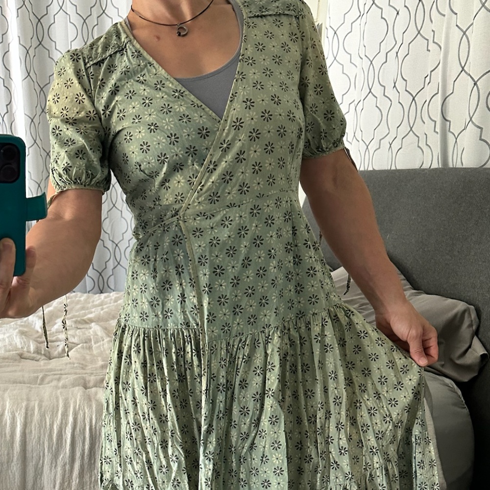 Christy Dawn Augusta Dress - in mint daisy field